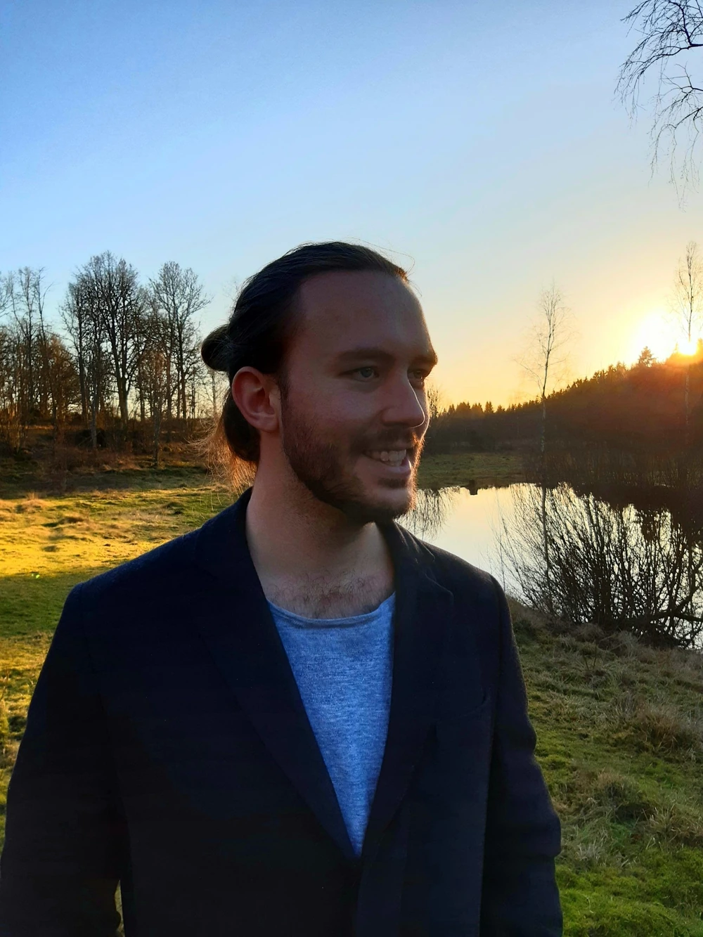 Victor Andersson i skånskt landskap